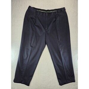L.L. Bean Comfort Waist Chino Pants Men’s 44 Navy Blue Pleated Front Cuffed 100%